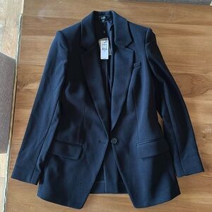 Express One Button Cinched Boyfriend Blazer